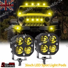 2PCS 3'' inch Yellow LED Work