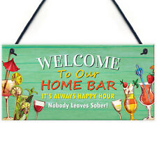 Home Bar Welcome Sign Funny