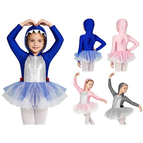 Kids girls dress show shark - dress,