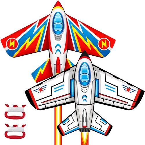 2pcs large fighter - plane, kite