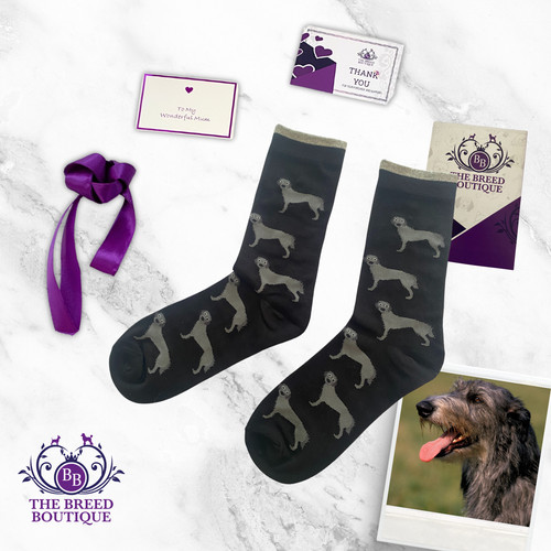 Scottish deerhound socks - scottish,