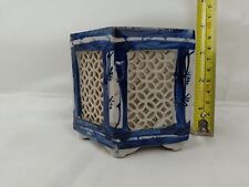 Hexagonal Reticulated Lattice Chinese Antique Porcelain Vase Cricket Cage Pot