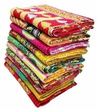 75 Pcs Lot Cotton Vintage Bed Runner Vintage Kantha Twin Kantha Quilt Bedspread