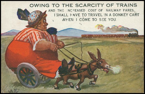 Comic postcard seaside fat - postcard:,