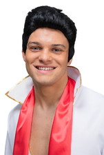 Mens black quiff wig - mens,