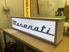 Maserati illuminated sign - maserati,