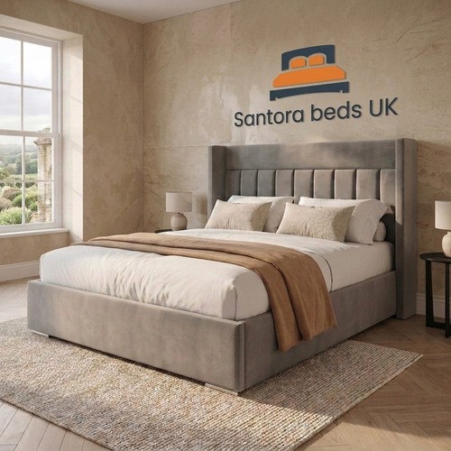 Winged panel bed frame plush - winged,
