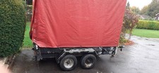 Twin Axle trailer fitted with metal frame cover no ramps