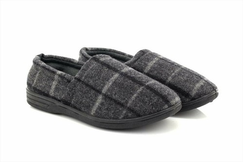 Mens james warm velour - velour, tartan