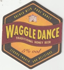 BEER MAT - VAUX BREWERY - WAGGLE DANCE HONEY BEER - (Cat 215) - (1996)