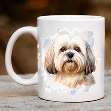 Pet Dog Mug, watercolour Lhasa Apso - Ideal Gift