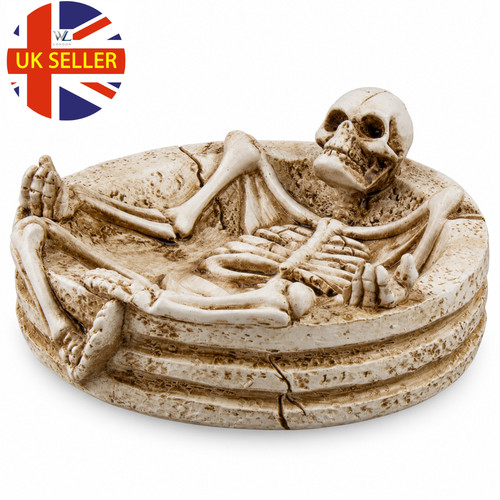 Halloween skull ashtray resin - skull,