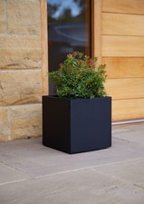 40cm Black Modern Cube Patio