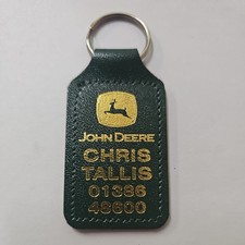 VINTAGE TAG JOHN DEERE CHRIS TALLIS TRACTOR ENGINEERING KEY RING KEY FOB