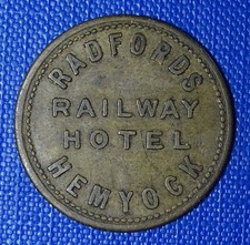 Devon, Hemyock, Radfords Railway Hotel 3D Pub Check/Token - Read!