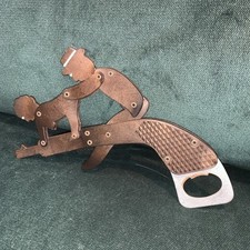 RARE VINTAGE RISQUE NOVELTY BAKELITE RUDE BOTTLE OPENER PISTOL MAN & WOMAN