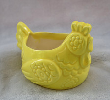 Bright yellow retro hen