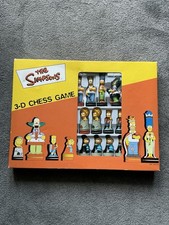 The Simpsons Vintage 3D Chess Set Complete Boxed