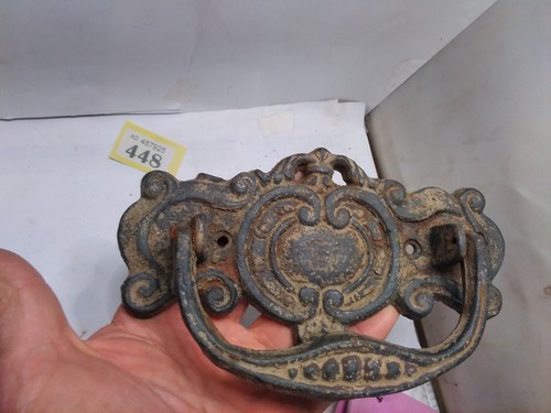 Antique iron door - door, knocker