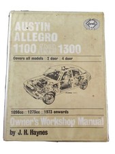 Haynes Austin Allegro 1100 And 1300 1973 Onwards Owner's Workshop Manual