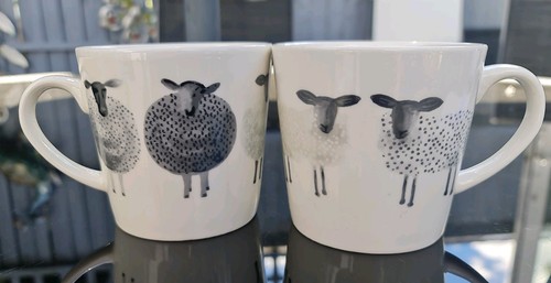Porcelain large sheep mugs - 2x,