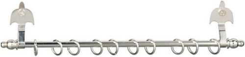 Silver expanding curtain rail