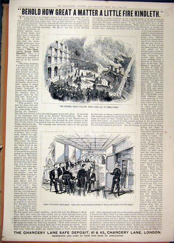 Original old antique print - old,