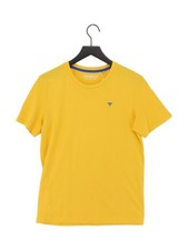 Fred Mello Men's T-Shirt M Yellow 100% Cotton Basic