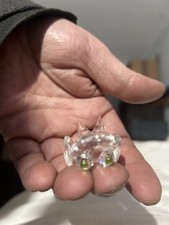Glass frog figurine - frog,