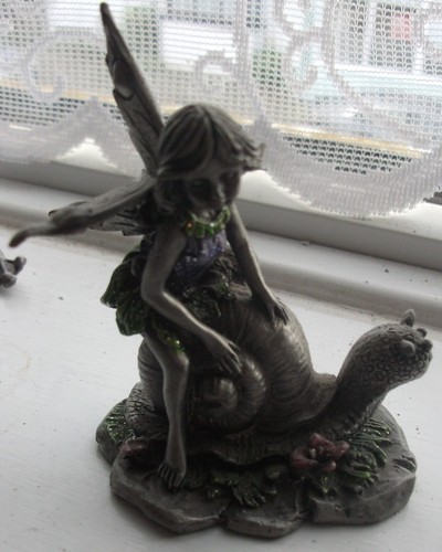 Pewter fairy snail - pewter, a