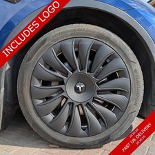 STORM Tesla Model Y 4 x 19" Wheel Covers Included Logo! Fast UK Delivery HUB CAP