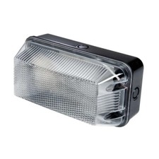 Polycarbonate Rectangular Bulkhead Light Fitting IP65 B22