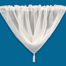 Plain Tasseled Voile Swags All