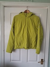 Spyder Ladies Neon Yellow Hooded Lined Ski Jacket Size Small