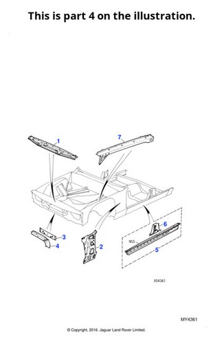 Jaguar genuine sill panel - sill,