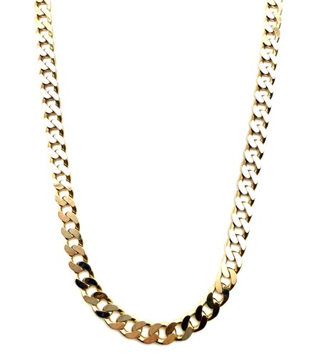 9ct gold curb chain heavy - curb,