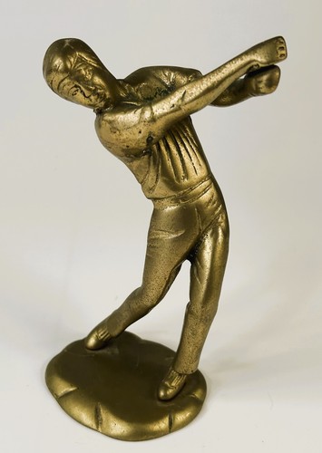 Solid brass golfer - solid, statue