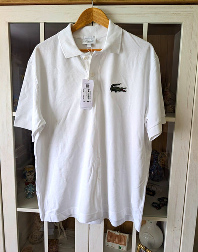 Lacoste loose fit - white, cotton