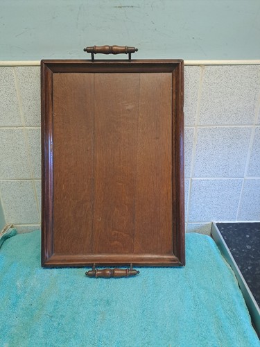 Antique wooden oak serving - antique,