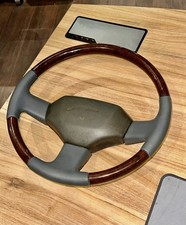GENUINE TOYOTA LANDCRUISER 70 SERIES STEERING WHEEL RE TRIMMED WITH WOOD EFFECT