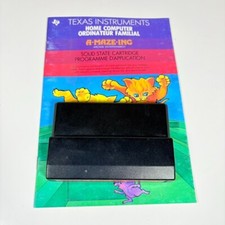 Amazing A-MAZE-ING TI-99/4A Texas Instruments Video Game Cartridge & Manual