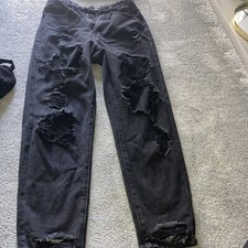 Miss guided black ripped jeans size 6 petite