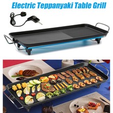 Teppanyaki Electric Grill Plate Large Non-Stick Griddle & Adjustable Temperature
