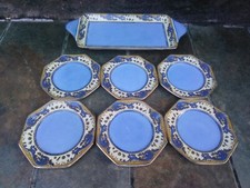 Antique 1920s Royal Winton Grimwades Rare "Ming” X6 Side Plates And Side Dish 