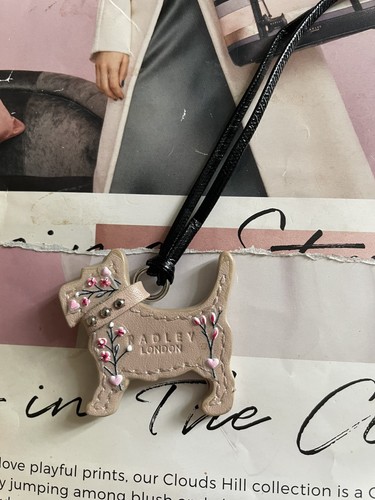 Radley cream leather dog tag - dog, /