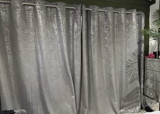 Next Silver foil Curtains 90x90 Inches