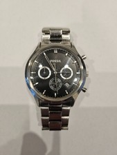 Fossil Chronograph Stainless Steel Black Face Watch - FS4642