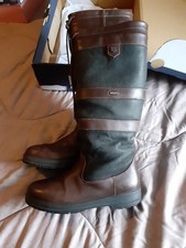 Super! DUBARRY Galway Black/Brown Leather Regular Fit Waterproof Boots EU42/UK8