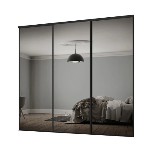 Black freestanding wardrobe - wardrobe, 3
