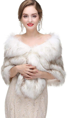 Women 1920s faux - fur, shawl